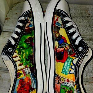 New W/o tags Hand Customised/Custom Marvel Character theme trainers